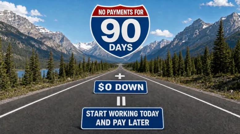 FORST financing offer: no payments for 90 days, zero dollars down, start working today and pay later.