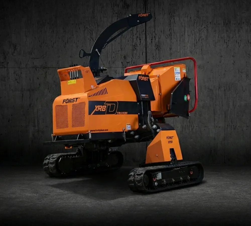 Industrial forestry equipment at work