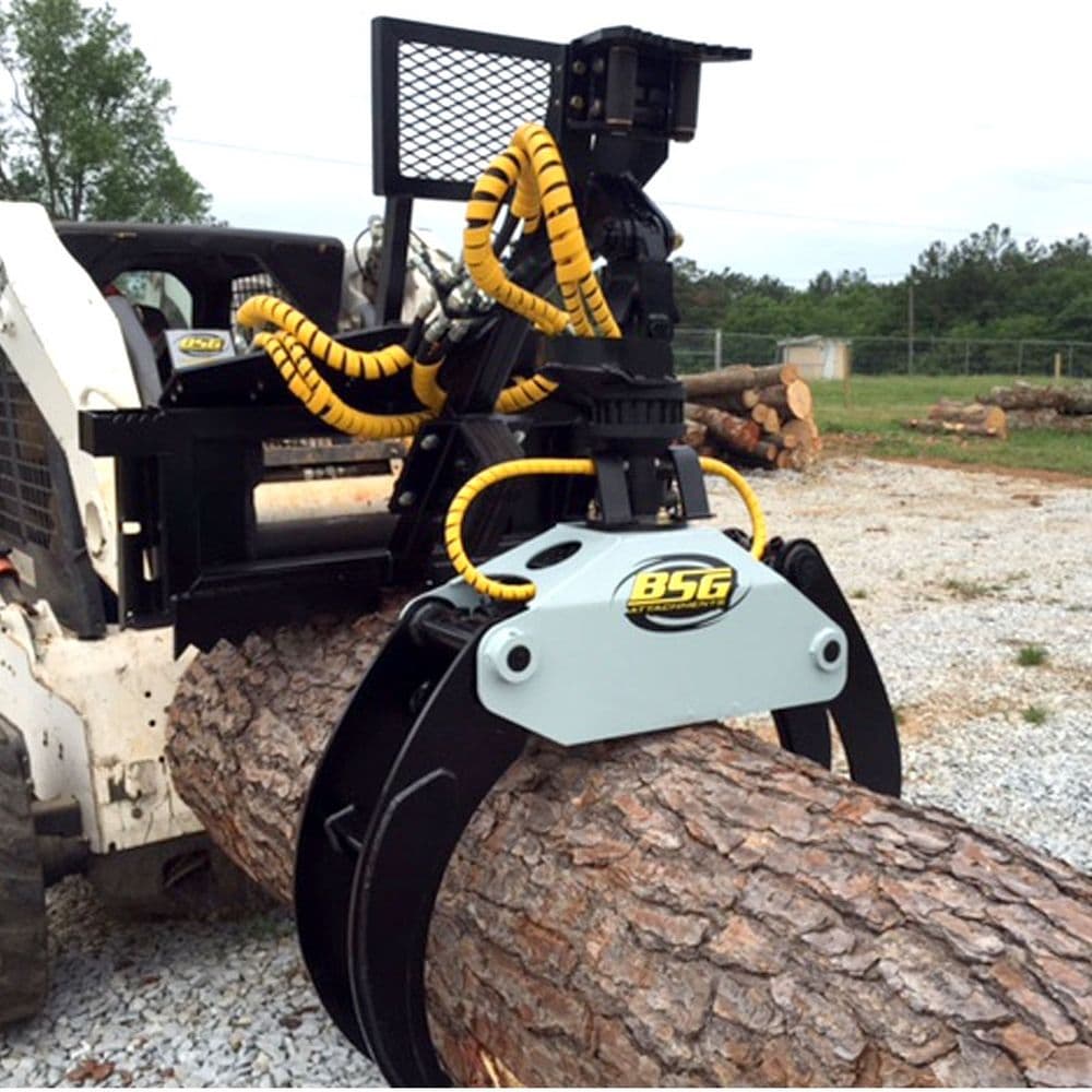 Beaver Squeezer 62" Skid Steer Grapple (BSG-12) w/12000 lb Winch - BSG-12