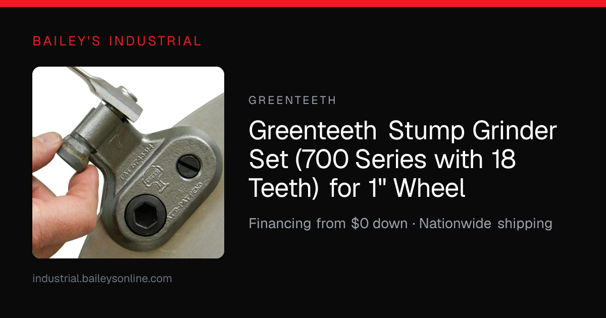 Greenteeth Stump Grinder Set (700 Series with 18 Teeth) for 1