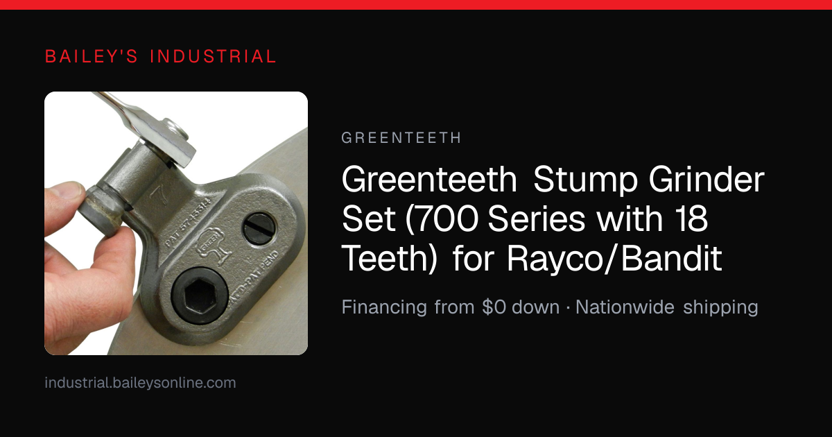 Greenteeth Stump Grinder Set (700 Series with 18 Teeth) for Rayco/Bandit