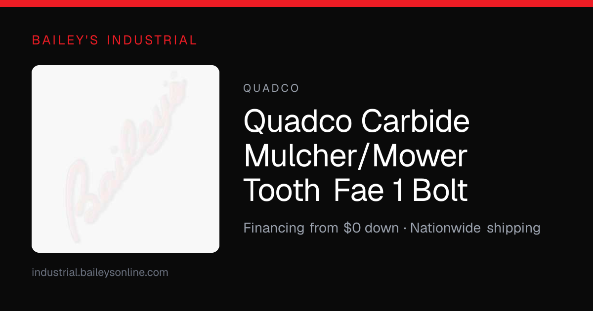 Quadco Carbide Mulcher/Mower Tooth Fae 1 Bolt