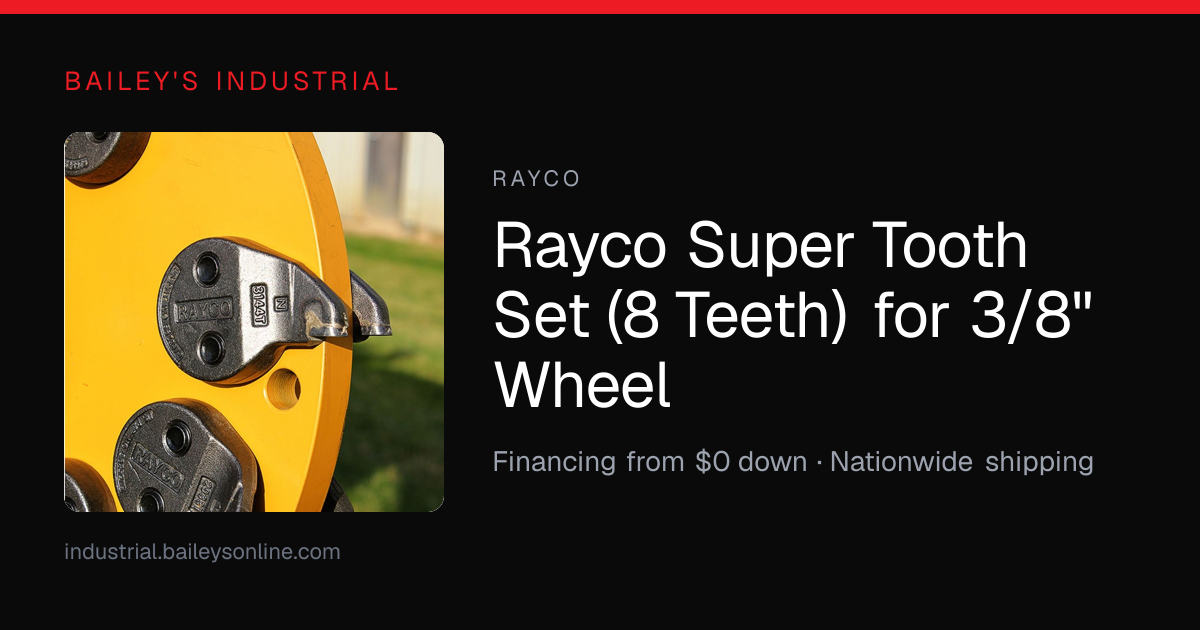 Rayco Super Tooth Set (8 Teeth) for 3/8