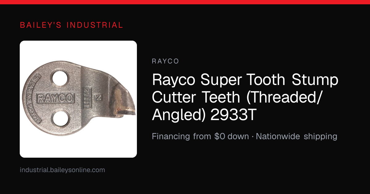 Rayco Super Tooth Stump Cutter Teeth (Threaded/Angled) 2933T