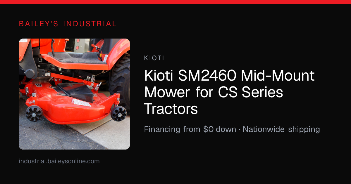 Kioti SM2460 Mid-Mount Mower for CS Series Tractors
